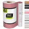 Smart Design Adhesive Shelf Liner - 18 Inch x 120 Feet Total (Set of 6 Rolls) - Ruby Red Gingham